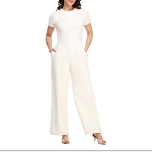 Gal Meets Glam White Pearl Jumpsuit